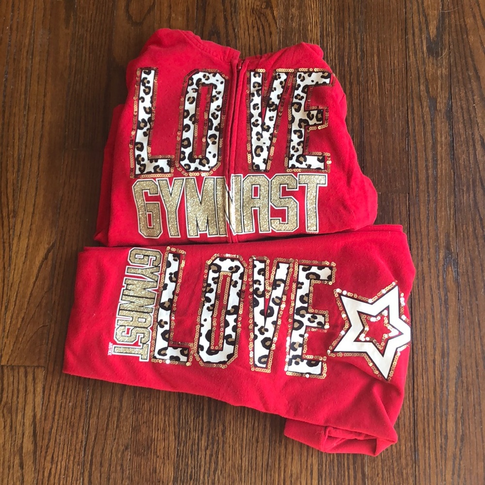 Justice matching sweatshirt and pants set
